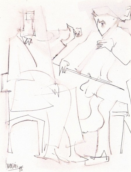Boceto para el cuadro Homenaje a Vivaldi