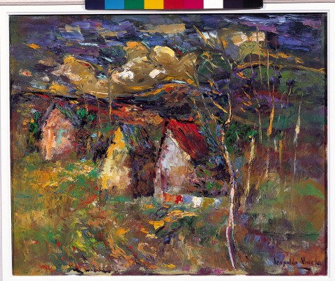 PAISAJE CON TEJADOS ROJOS